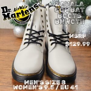 Dr. Martens White Zavala Combat Boots